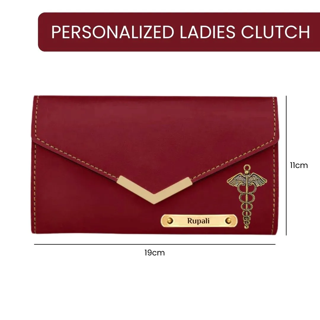 Exquisite Women Personalized Purse with Dr. Charm - Maroon