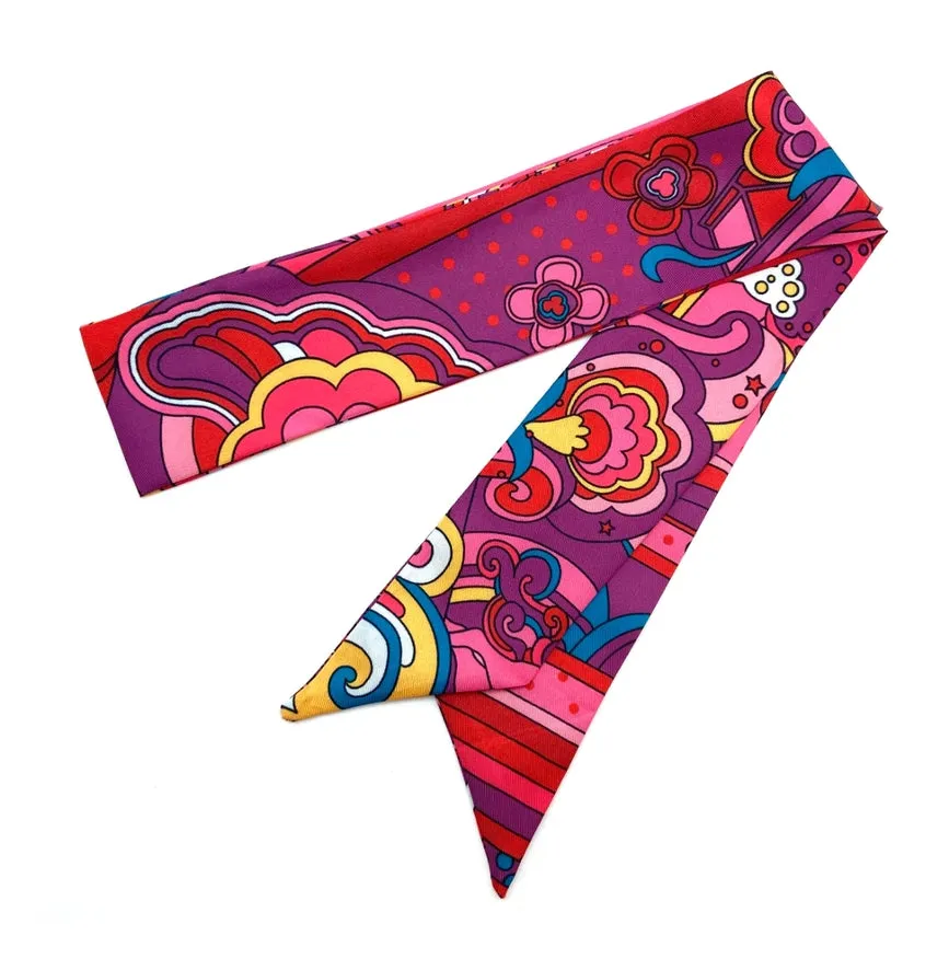 Feeling Groovy Scarf - Hot Pink & Purple