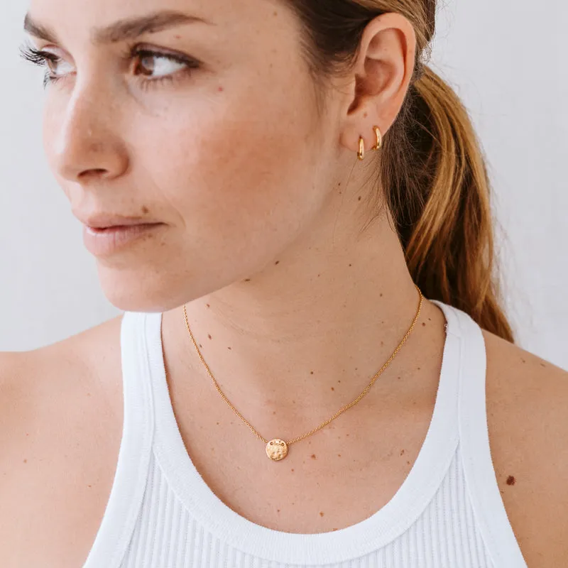 Fine Disc Necklace, 9kt Yellow Gold