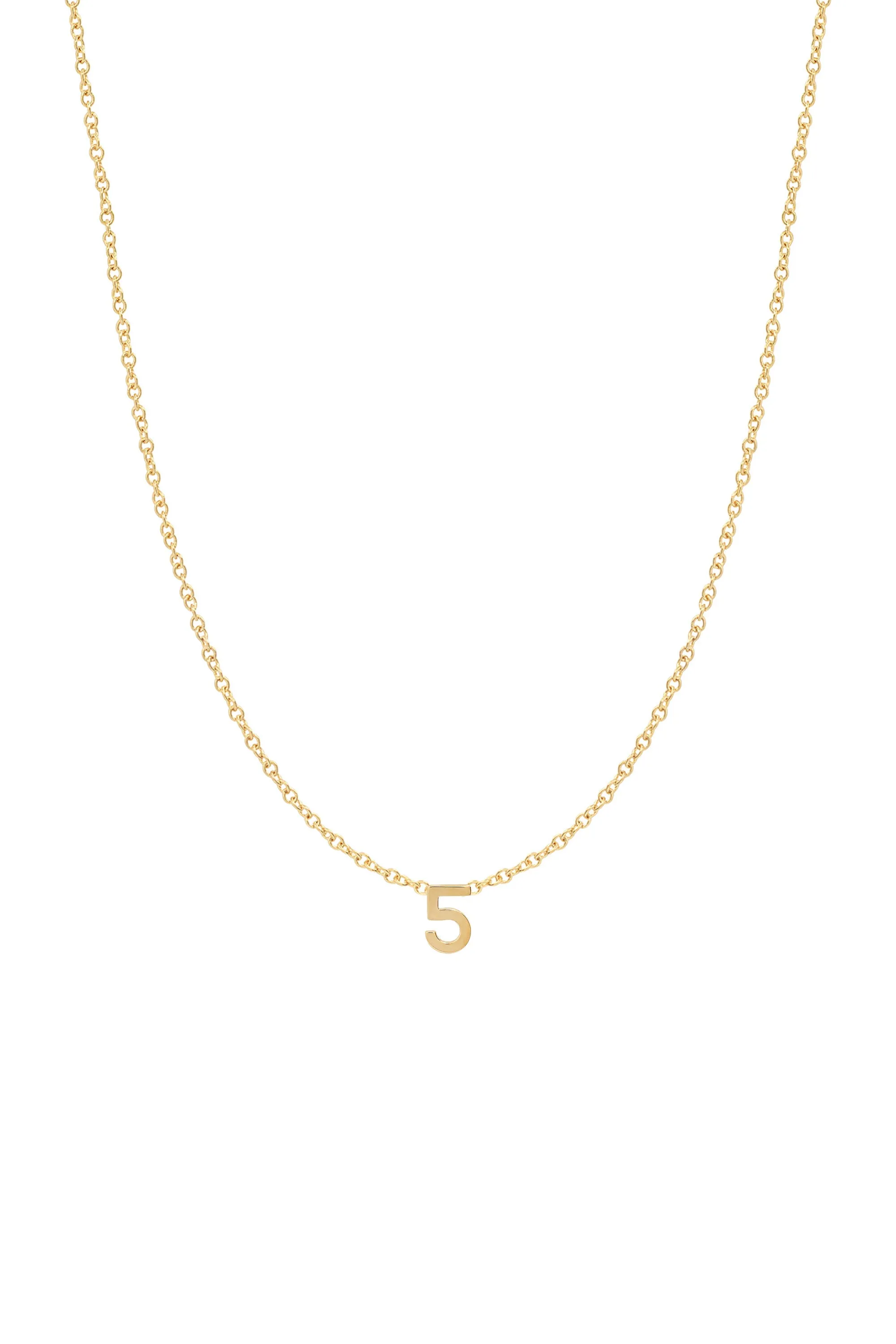 Fine Number Necklace