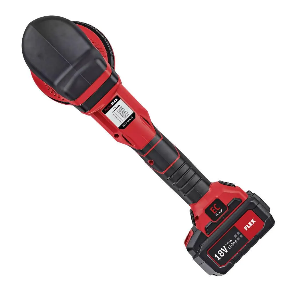 FLEX Cordless Random Orbit Force Driven DA 18v Polisher Set | XCE 8 125 18.0-EC/5.0 Set /BS