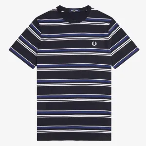 Fred Perry Fine Stripe T-Shirt - Navy