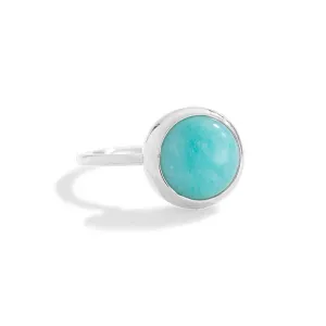 Gem Stack Ring, Amazonite, Silver