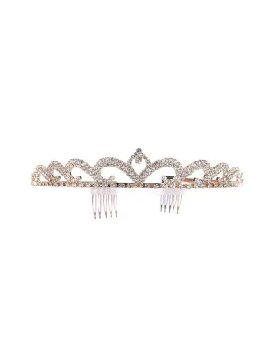 Girls Multi Color Exquisite Rhinestone Comb Crown Tiara