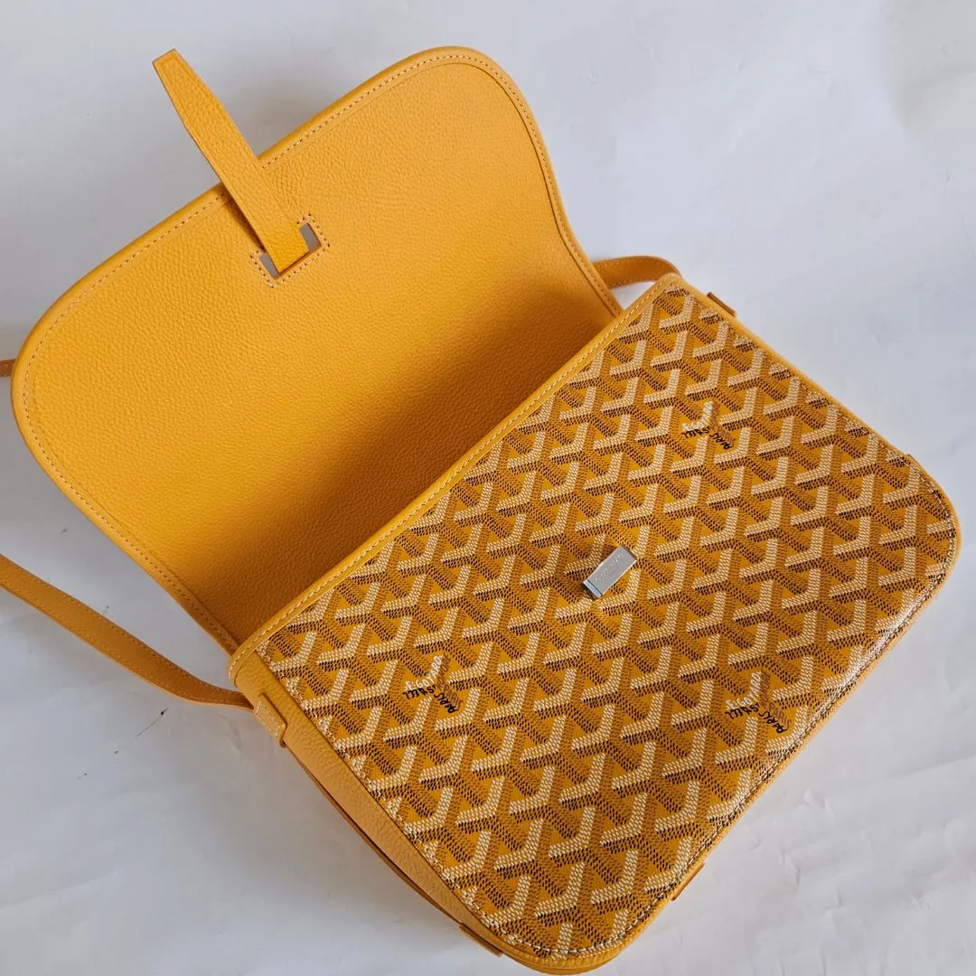 Goyard Belvedere MM Yellow Crossbody Bag