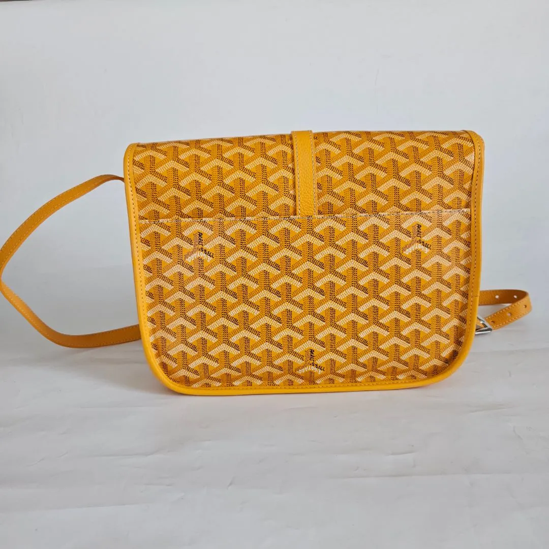 Goyard Belvedere MM Yellow Crossbody Bag