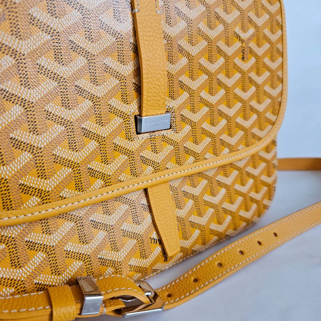 Goyard Belvedere MM Yellow Crossbody Bag