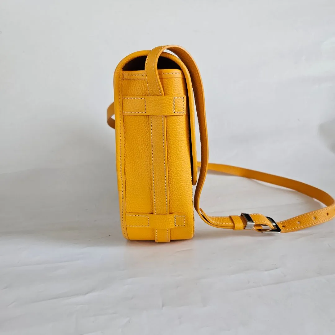 Goyard Belvedere MM Yellow Crossbody Bag