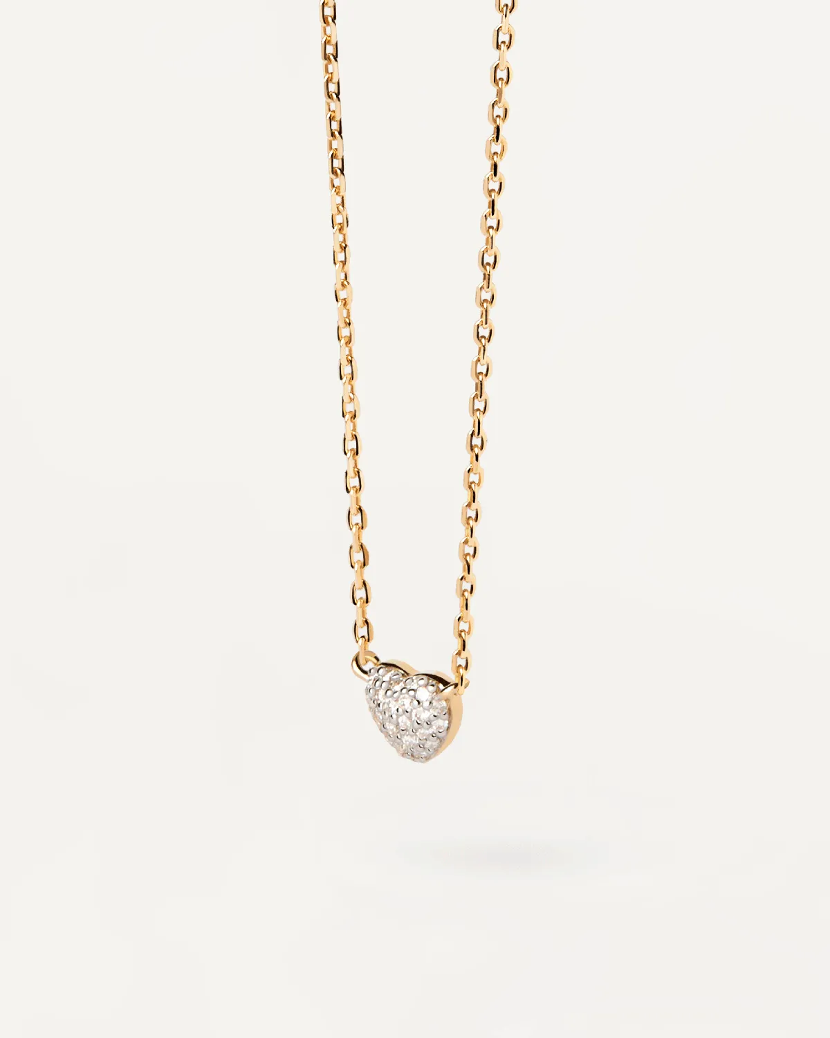 GRID 1 Diamonds And Gold Heart Solitary Necklace