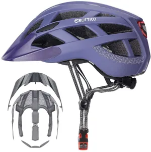 Grottico Adult Men/Women Bicycle Helmet with Light