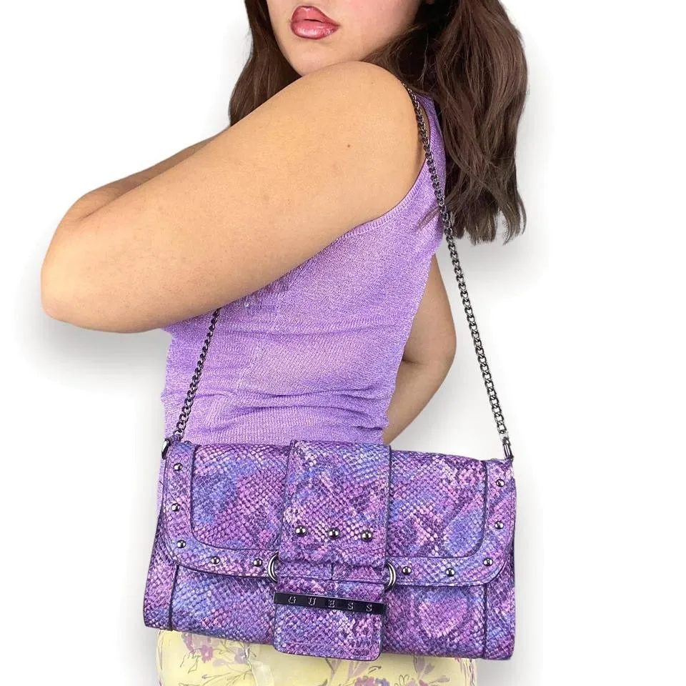 Guess Y2K Lilac Snake Bag