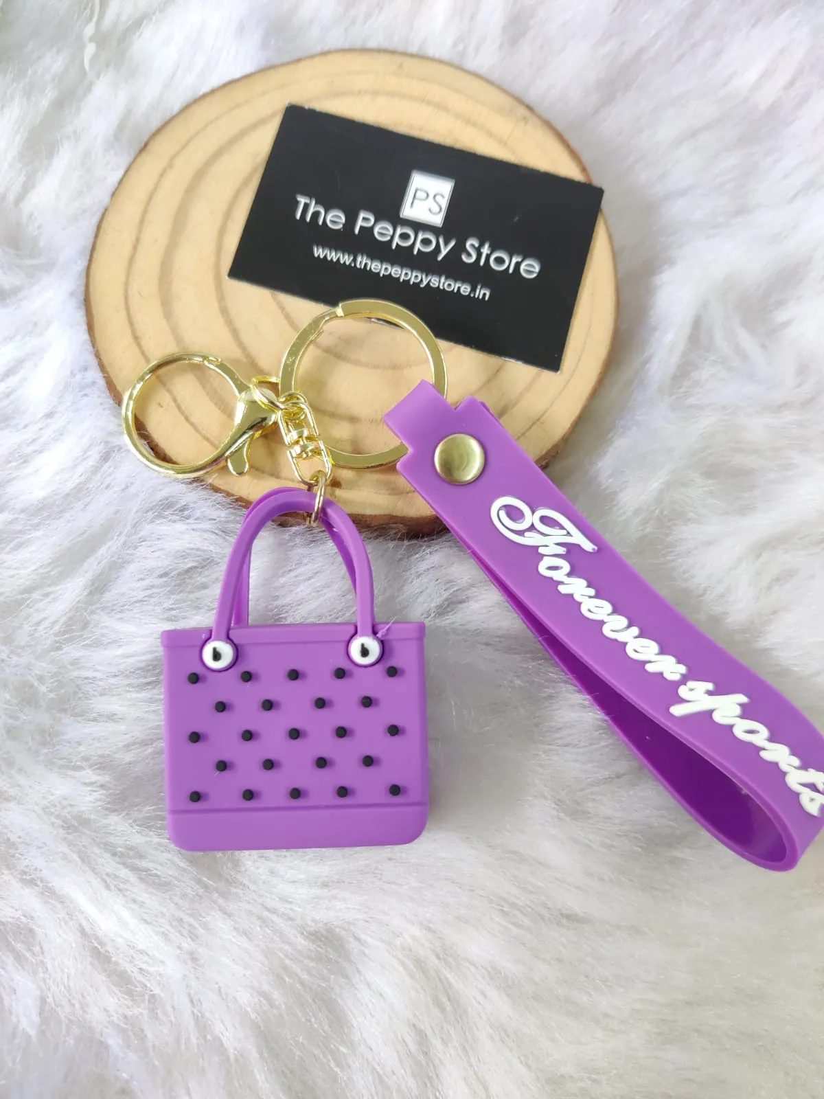 Handbag 3D Silicon Keychain With Bagcharm and Strap (Select From Drop Down Menu)