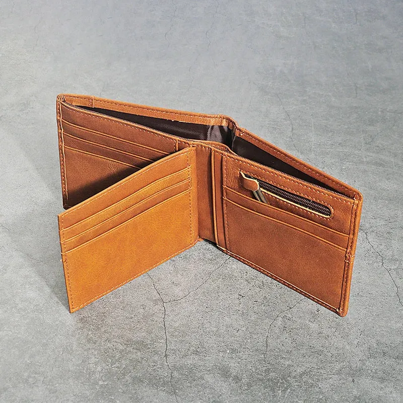 Handmade Genuine Leather Men's Wallet - Slim, Durable Purse