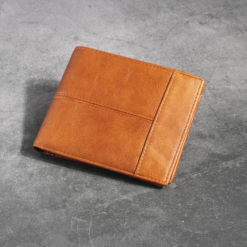 Handmade Genuine Leather Men's Wallet - Slim, Durable Purse