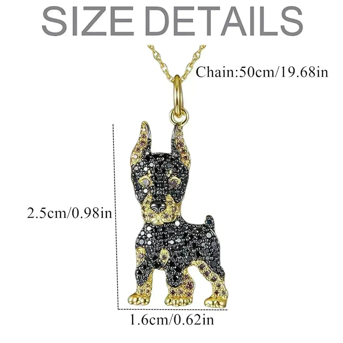 Handsome Doberman Pinscher Pendant Necklace Exquisite