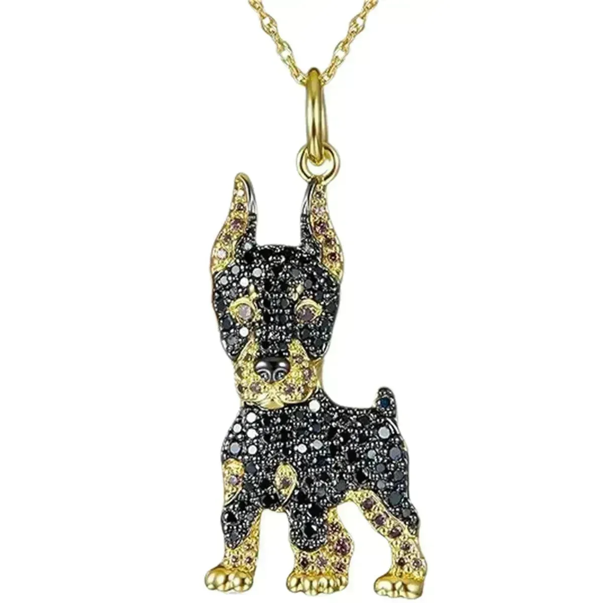 Handsome Doberman Pinscher Pendant Necklace Exquisite