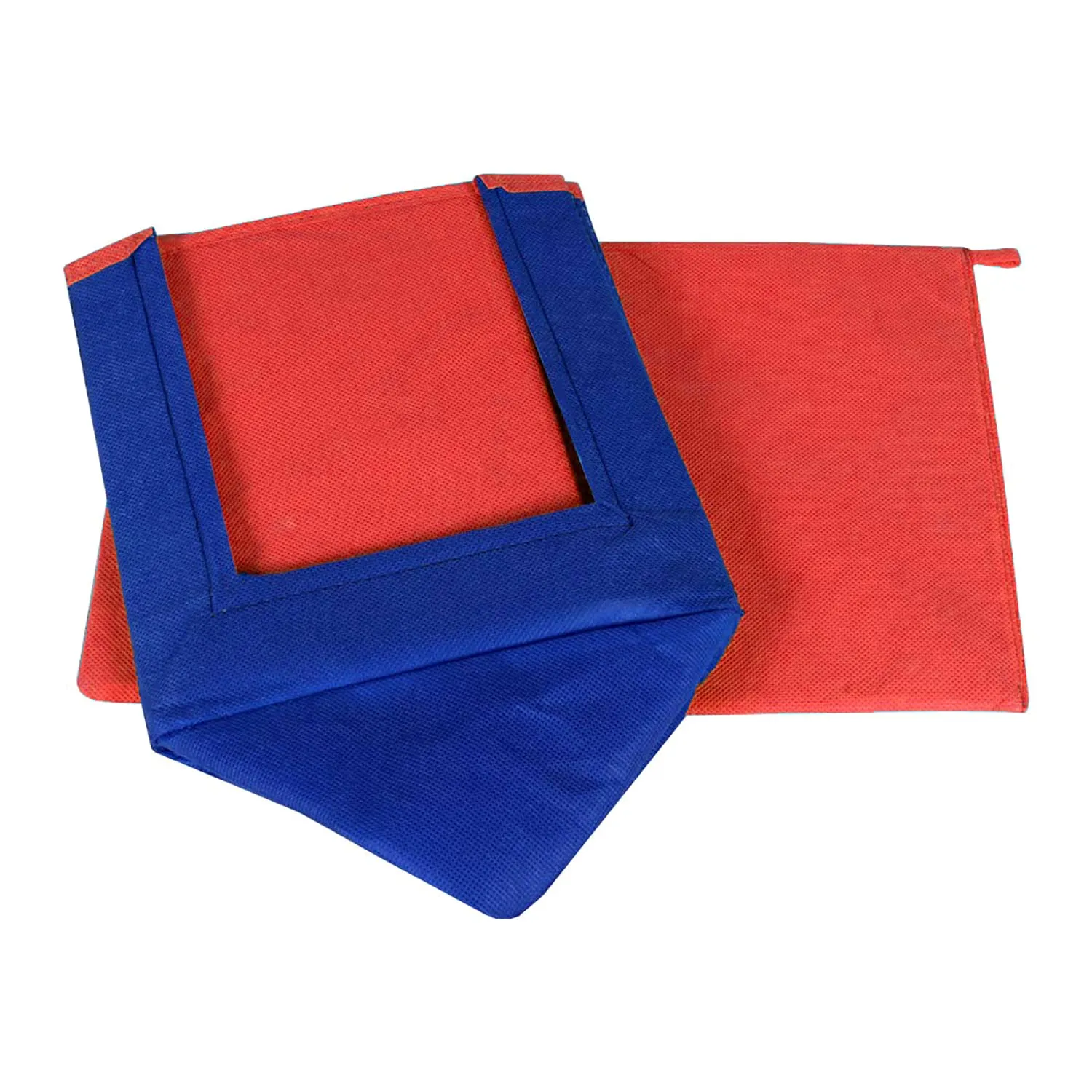 Heart Home Multiuses Non-Woven Closet Organizer With Handles- Pack of 6 (Red & Blue) -HS43HEARTH26535