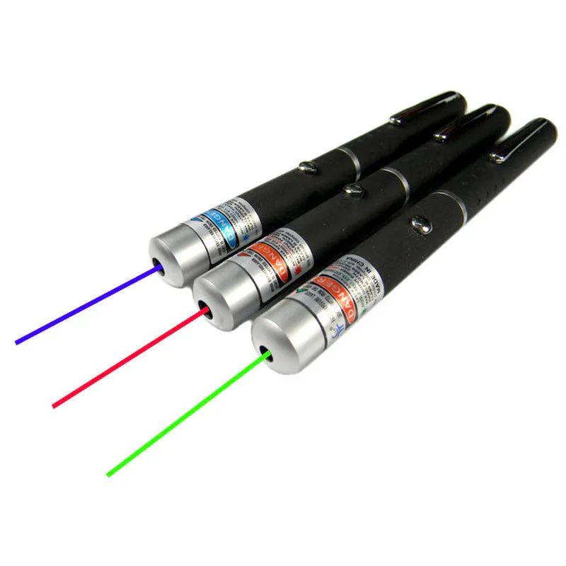 High Quality Red/Blue/Green Laser Pointer 5mW Powerful 500M Laser Pen Professional Lazer pointer With 2*AAA Battery For Teaching