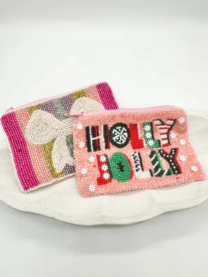 Holiday Beaded Coin Purse