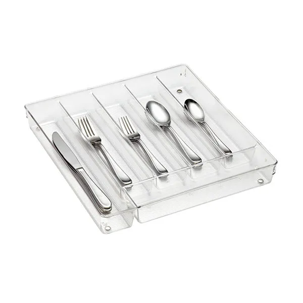 iDesign Expandable Cutlery Organizer – Clear