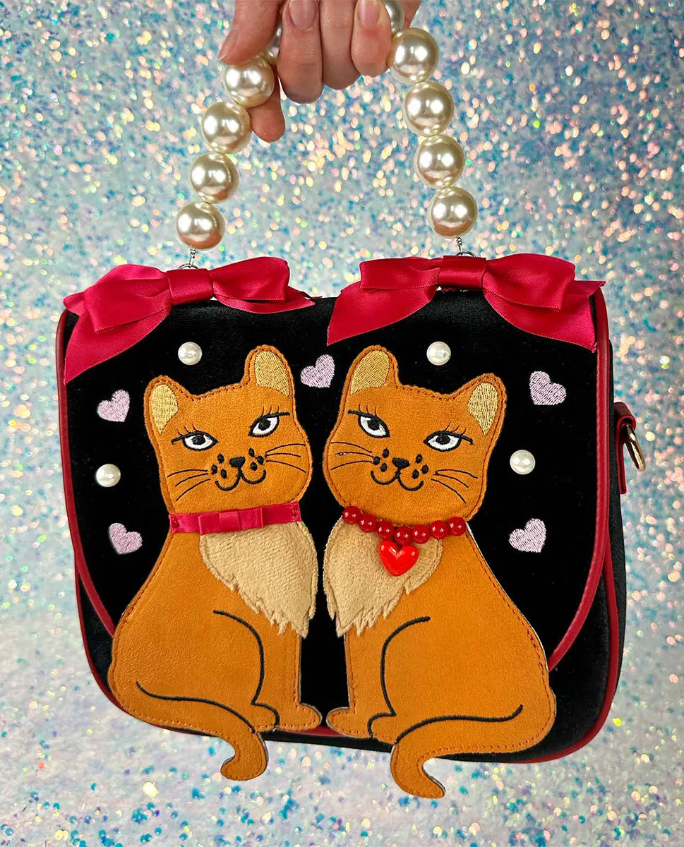 Irregular Choice Pretty Purr Bag In Black Kitty