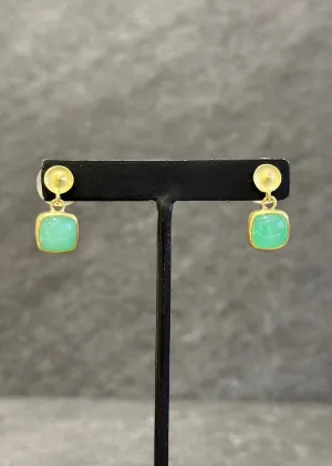 Judi Powers | Temple Chrysoprase Cabochon Drop Earring