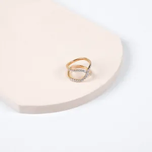 Kiss Diamond Midi Ring