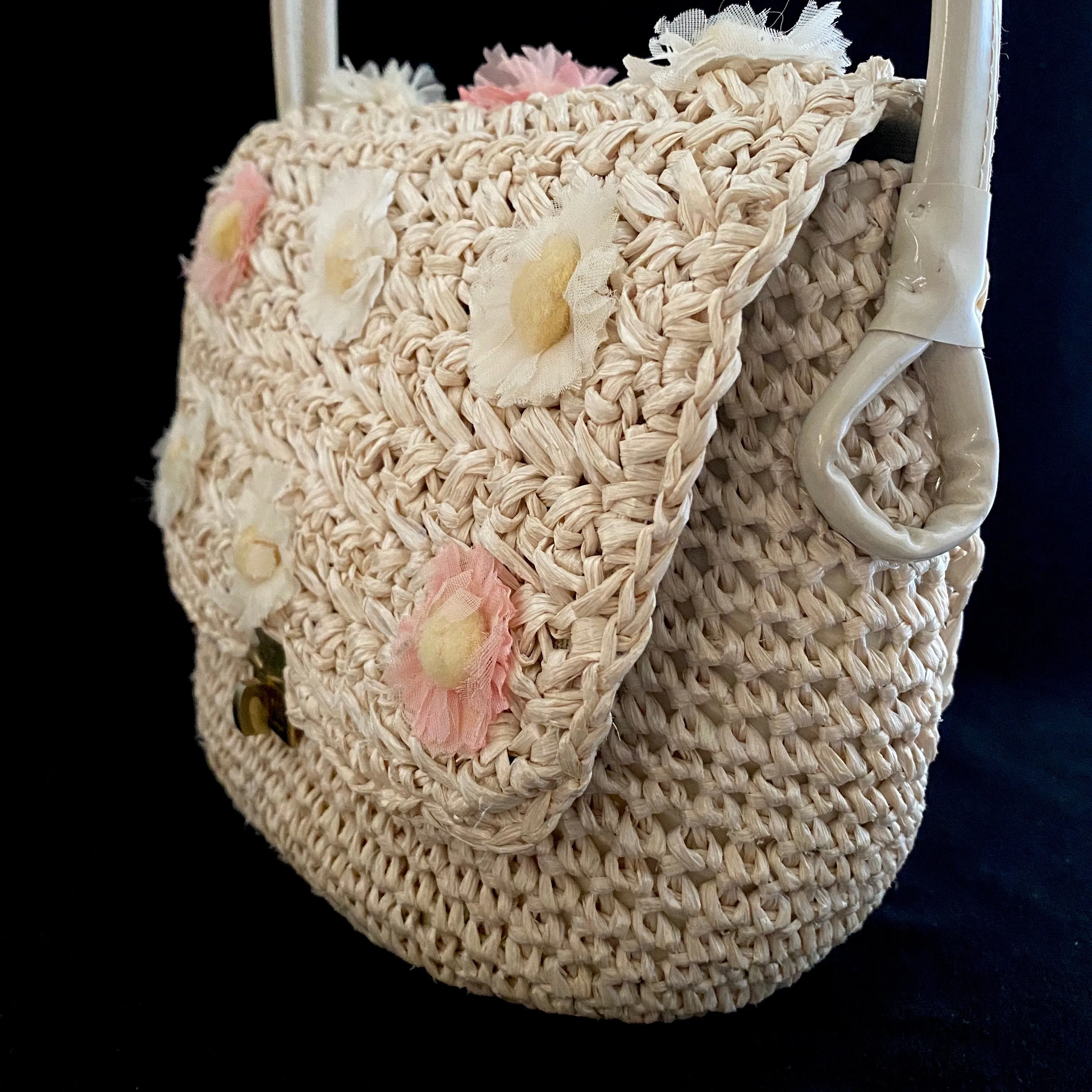 Late 50s/ Early 60s Marcus Brother's of Miami Raffia Handbag