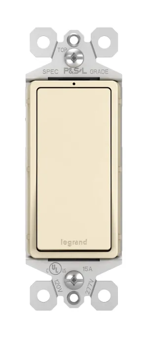 Legrand radiant 15 Amp Rocker Wall Switch with LED Locator Light, Decorator Light Switches, Light Almond, Single Pole, TM870LASLCC10