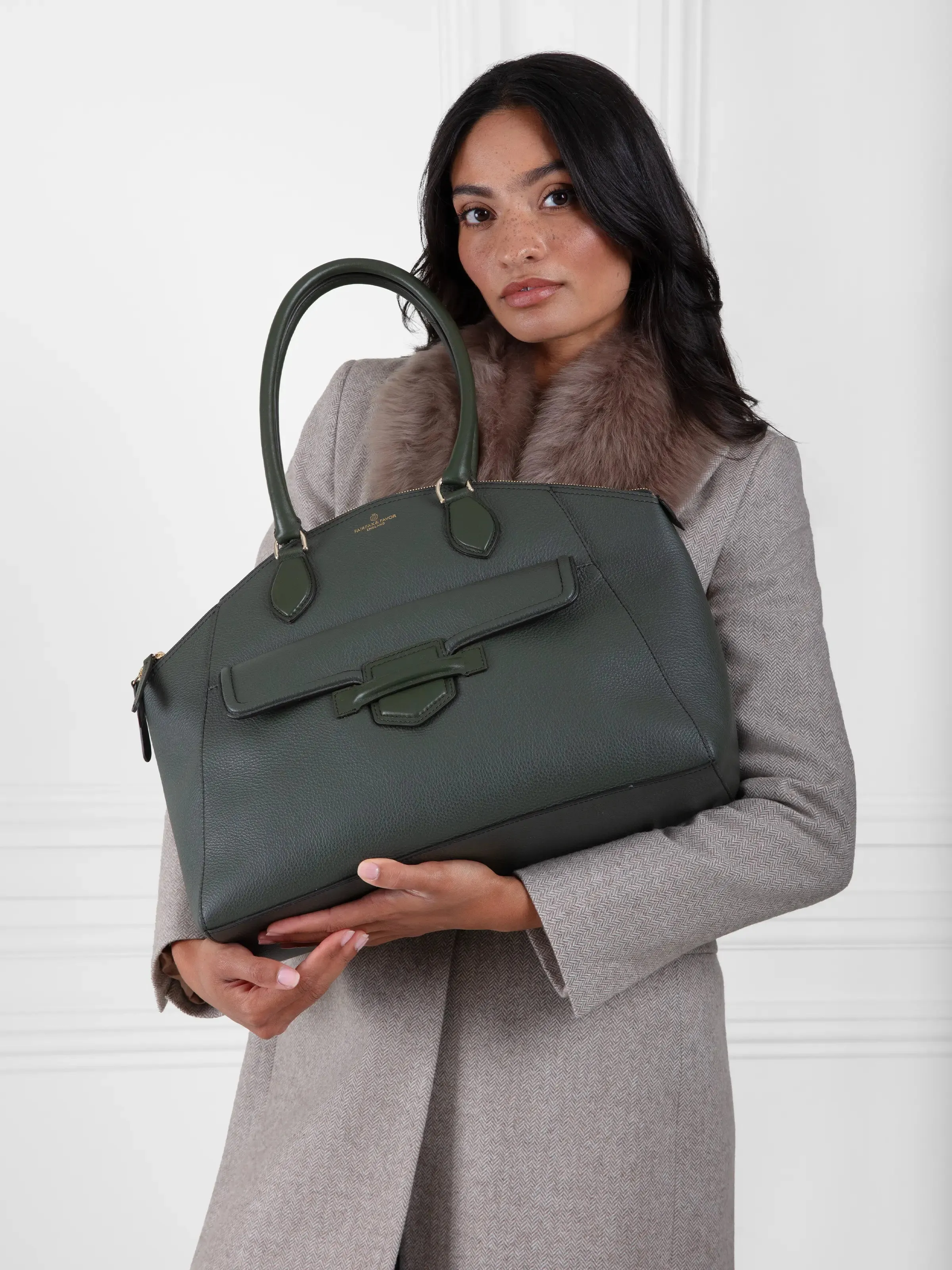 Massingham Handbag - Moss Green Leather