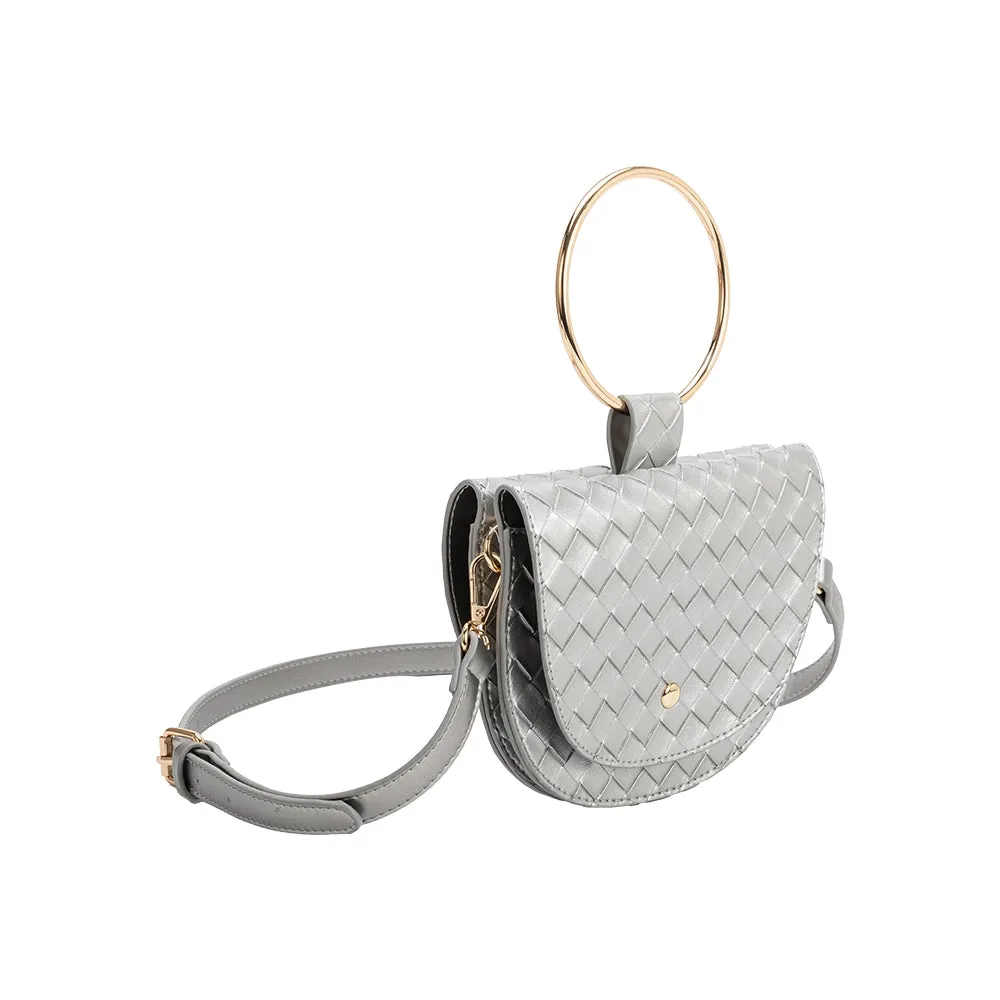 Melie Bianco - Felix Top Handle Bag - Silver