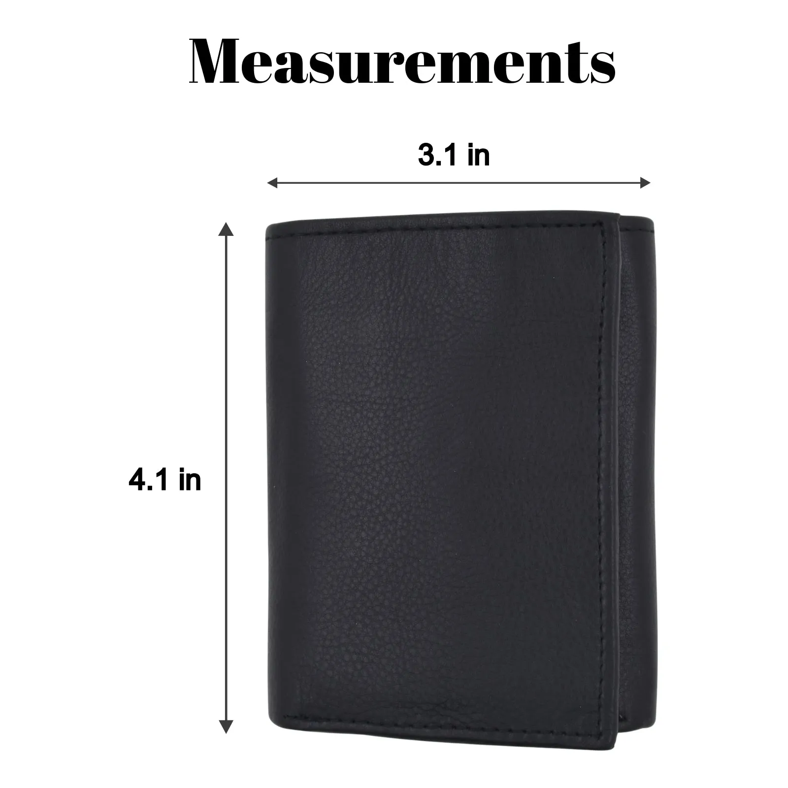 Men's RFID Blocking Premium Leather Chain Trifold Wallet