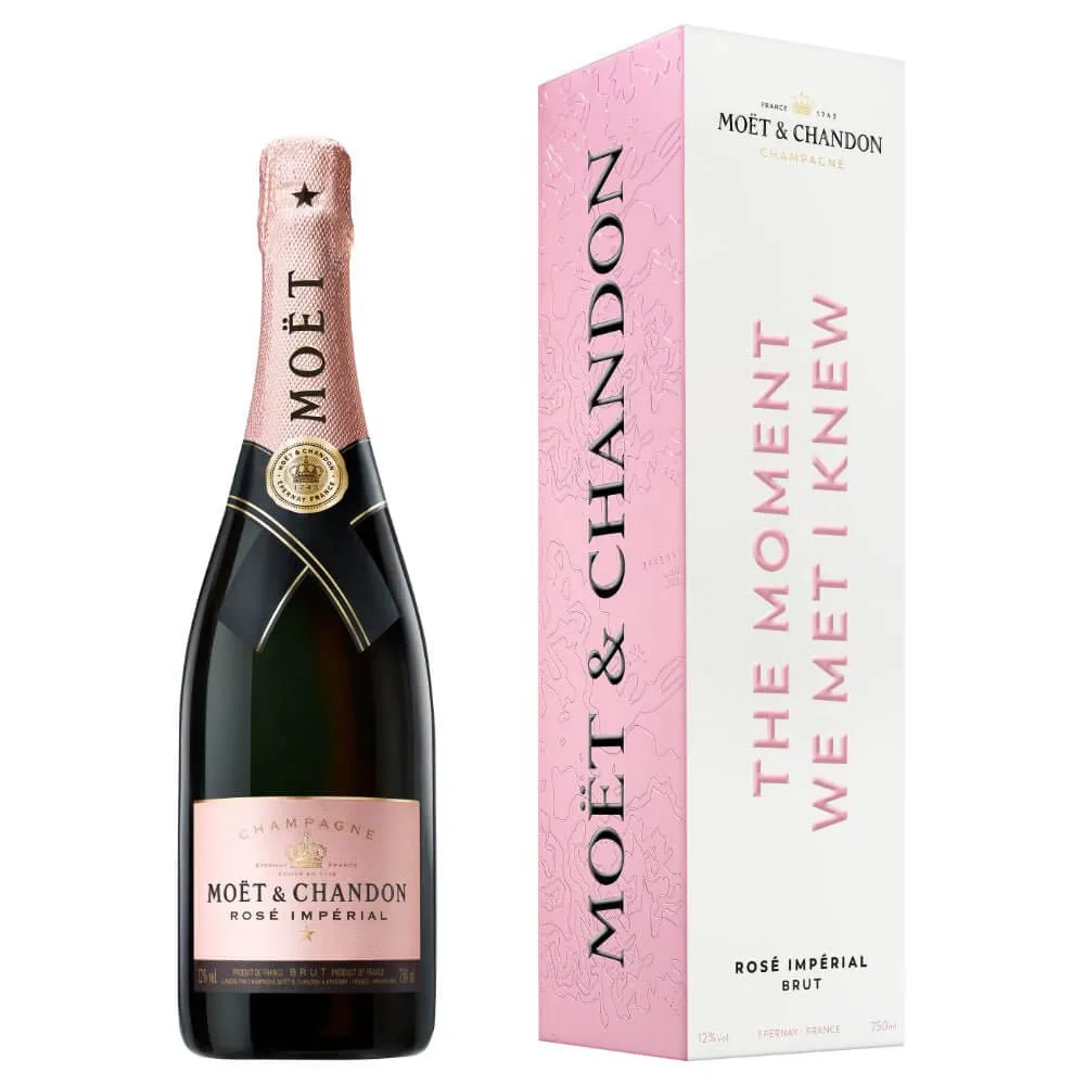 Moët Impérial Rosé "The Moment We Met I Knew" Cardboard Box