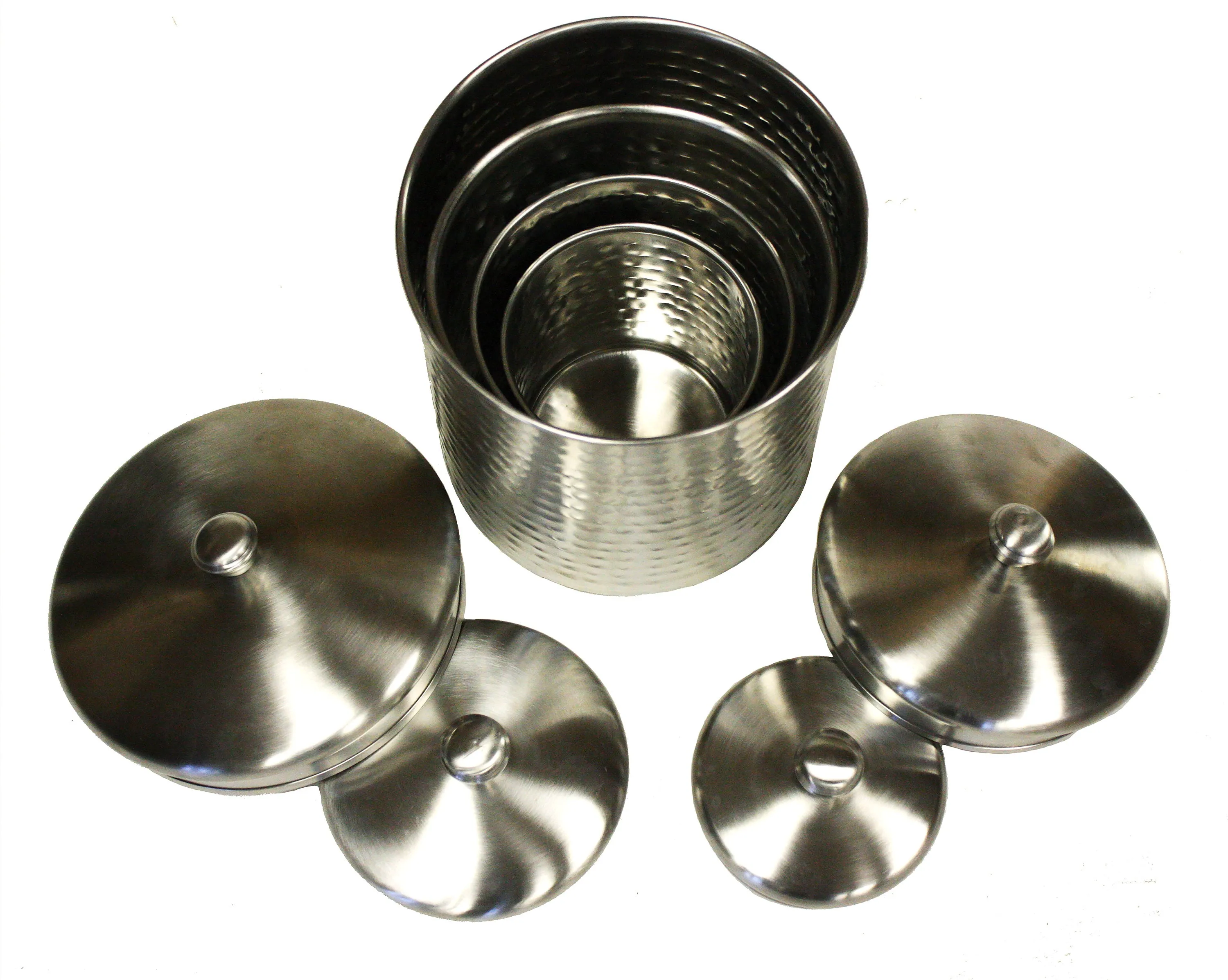 Mountain Woods 4 Piece Stainless Steel Nickle Plated Canister Set - 9''