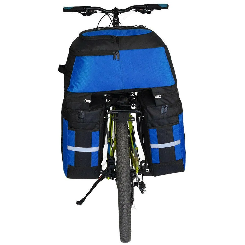 Multifunction 70L Bike Trunk Bag Bicycle Luggage Carrier Bag Cycling Bicycle Rack Rear Seat Bag Pannier