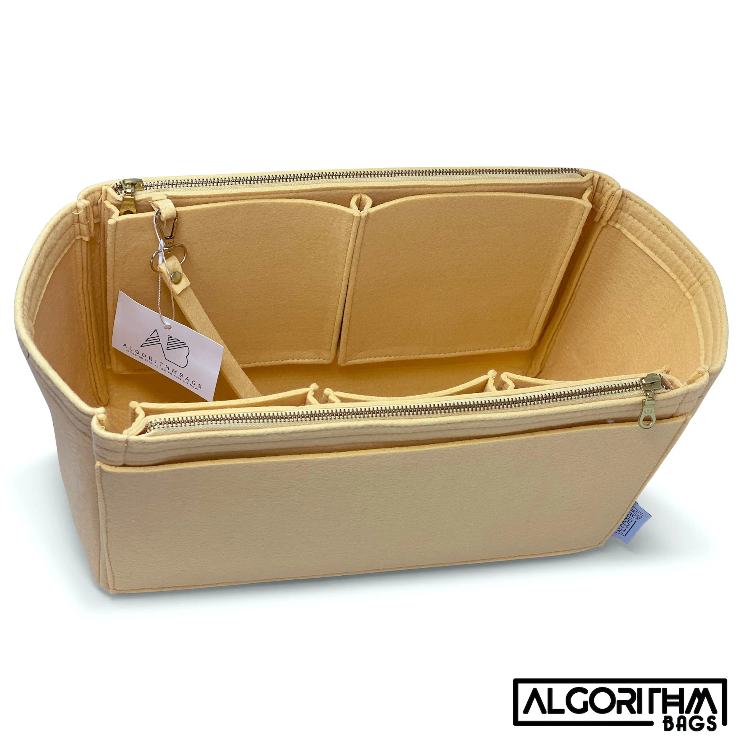 NEW! AlgorithmBags® design for MCM Large Liz Shopper Purse Organizer Insert, Luxury Tote liner shaper Divider