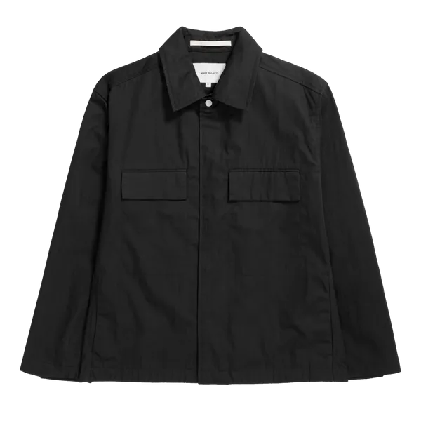 Norse Projects Pelle Fine Broken Overshirt - Black