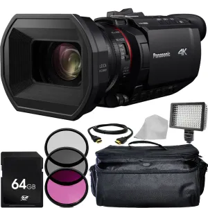 Panasonic HC-X1500 UHD 4K HDMI Pro Camcorder with 24x Zoom Starter Bundle