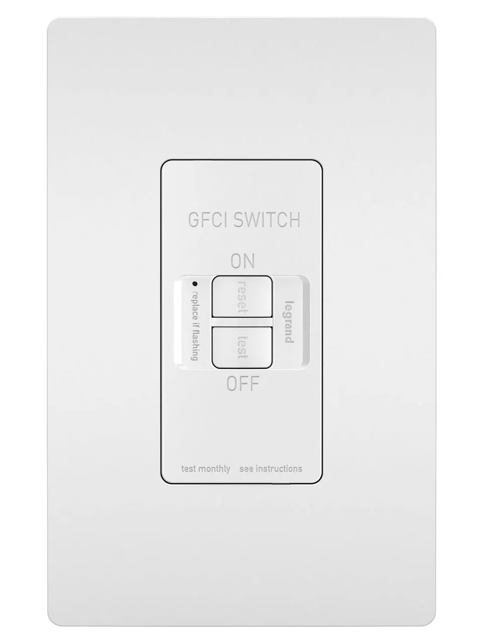 Pass & Seymour 20-Amp 125-Volt Dead Front Self Testing GFCI, White