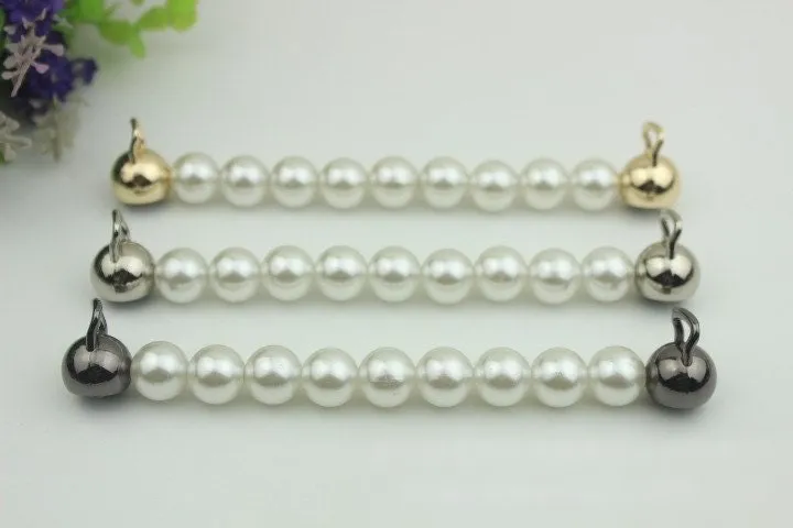 Pearl Chain Purse Label 1/10pcs Bag Hardware Charm Gold Silver Black Handmade Purse Handbag Making Metal Decoration 150mm Wholesale Supplies