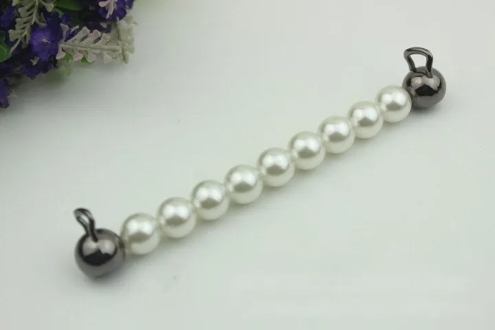 Pearl Chain Purse Label 1/10pcs Bag Hardware Charm Gold Silver Black Handmade Purse Handbag Making Metal Decoration 150mm Wholesale Supplies