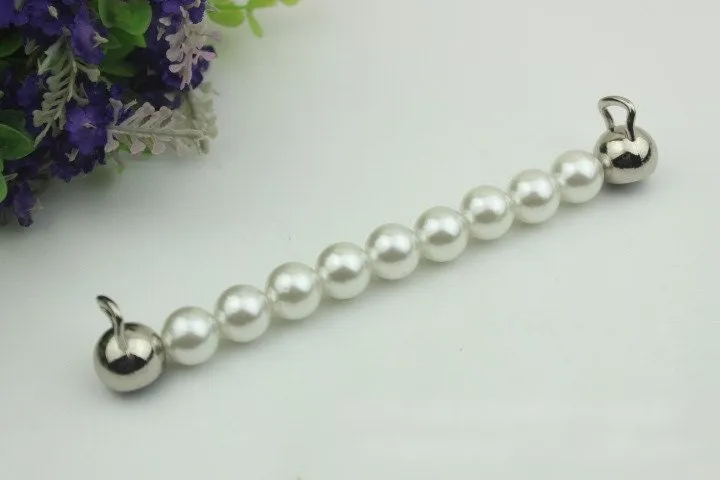 Pearl Chain Purse Label 1/10pcs Bag Hardware Charm Gold Silver Black Handmade Purse Handbag Making Metal Decoration 150mm Wholesale Supplies