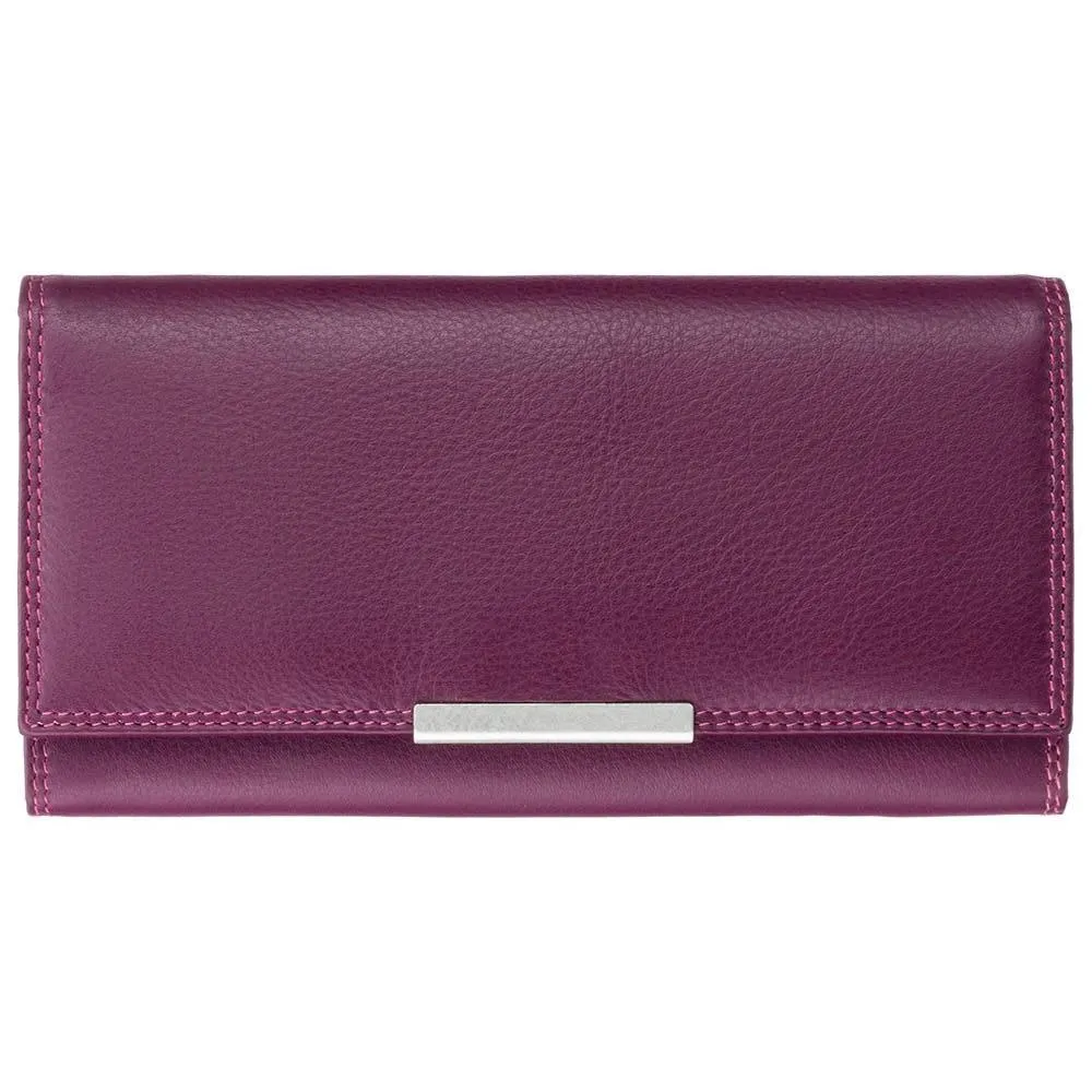 Personalised Ladies Purse Paloma Plum Multi R11