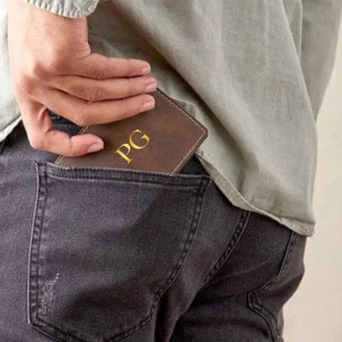 Personalised Wallet for Men Anniversary Gifts - Initials