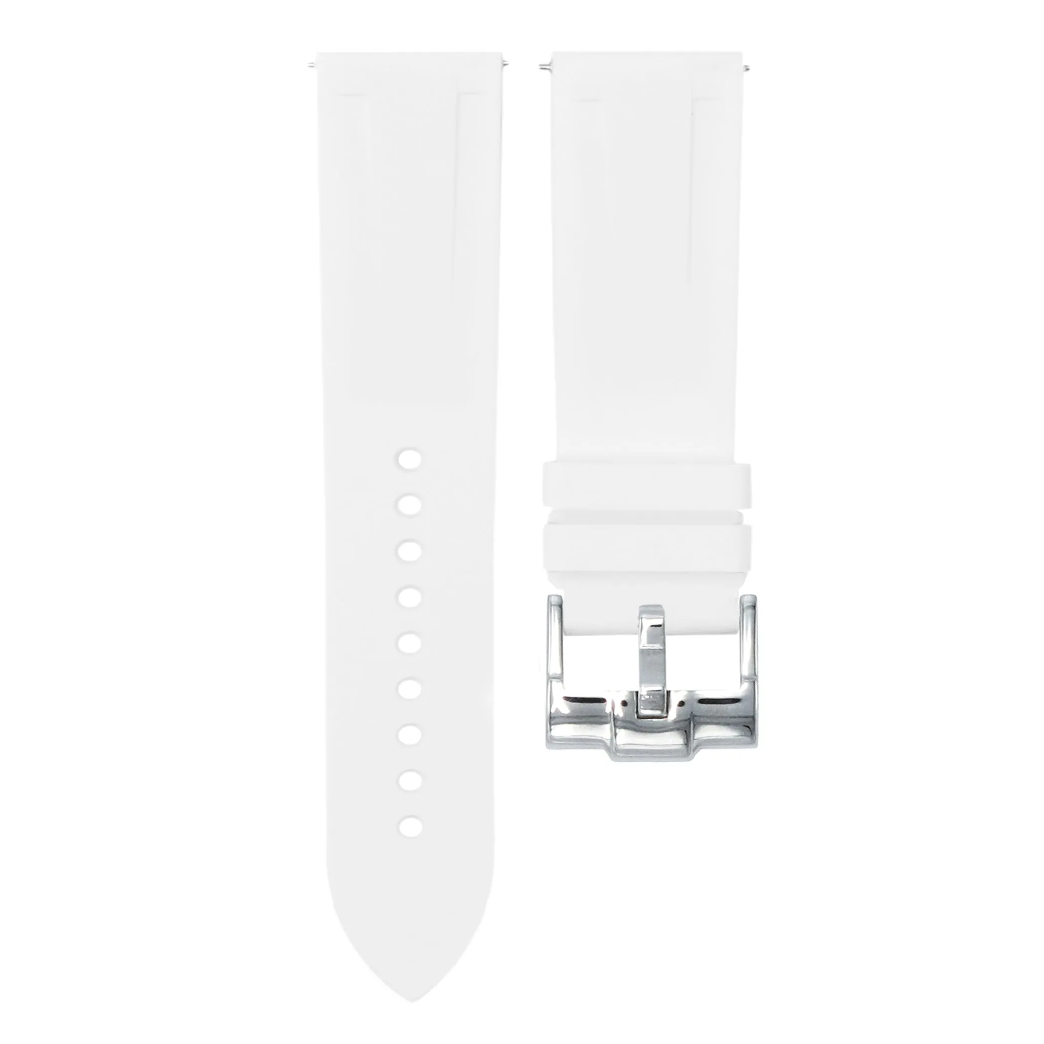 Polar White - Quick Release Rubber Watch Strap For Breitling Professional Series