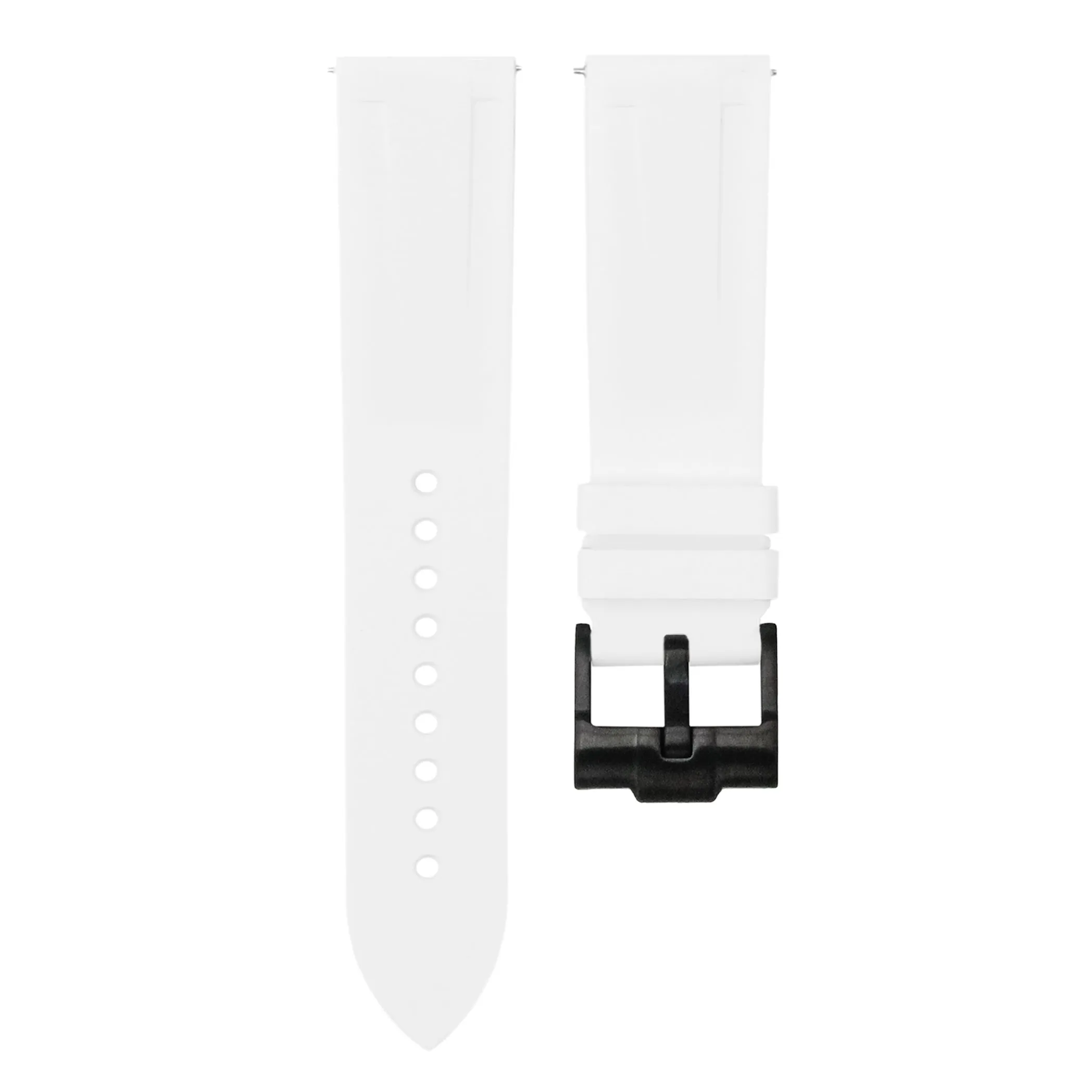 Polar White - Quick Release Rubber Watch Strap For Breitling Professional Series