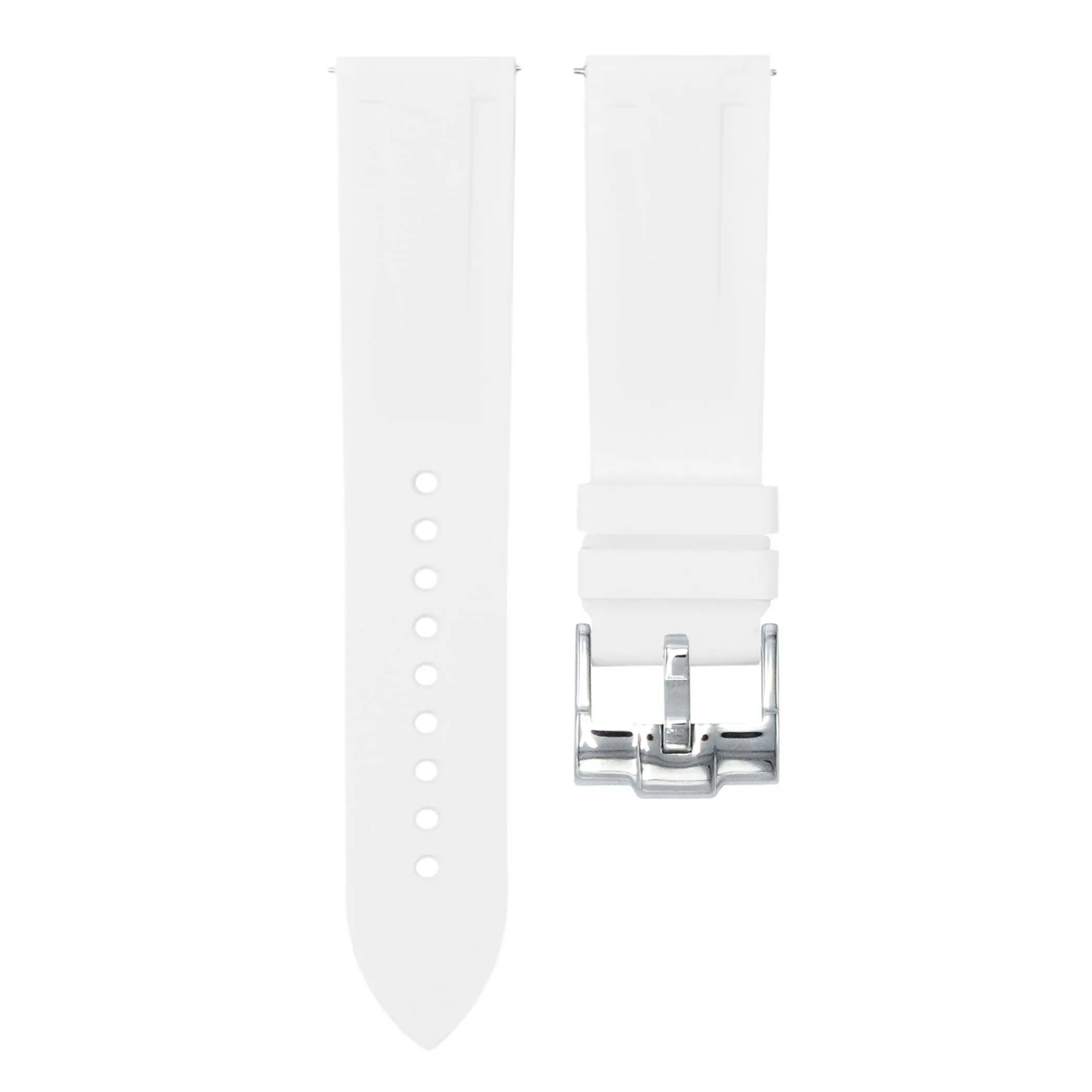 Polar White - Quick Release Rubber Watch Strap For Breitling Professional Series