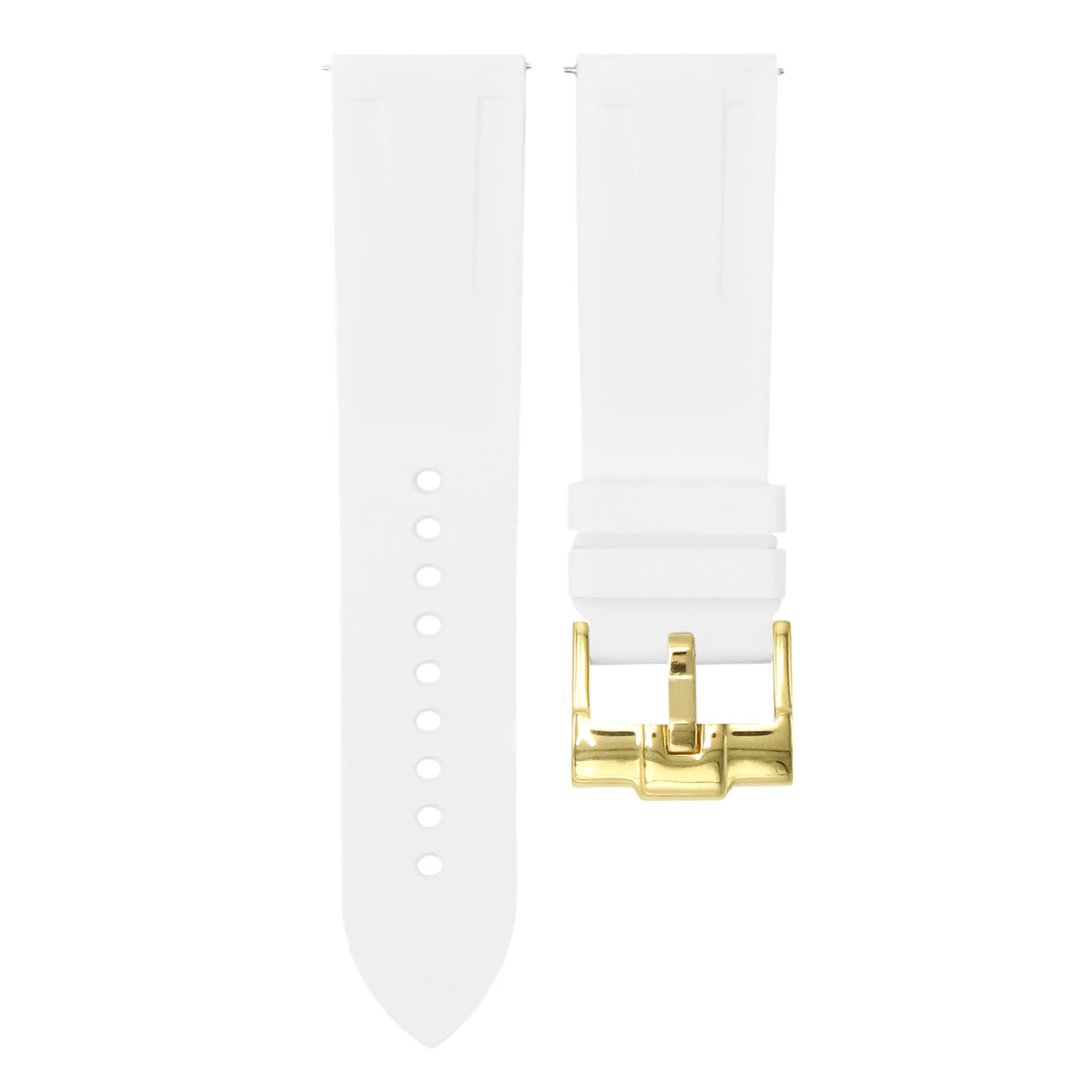 Polar White - Quick Release Rubber Watch Strap For Breitling Professional Series