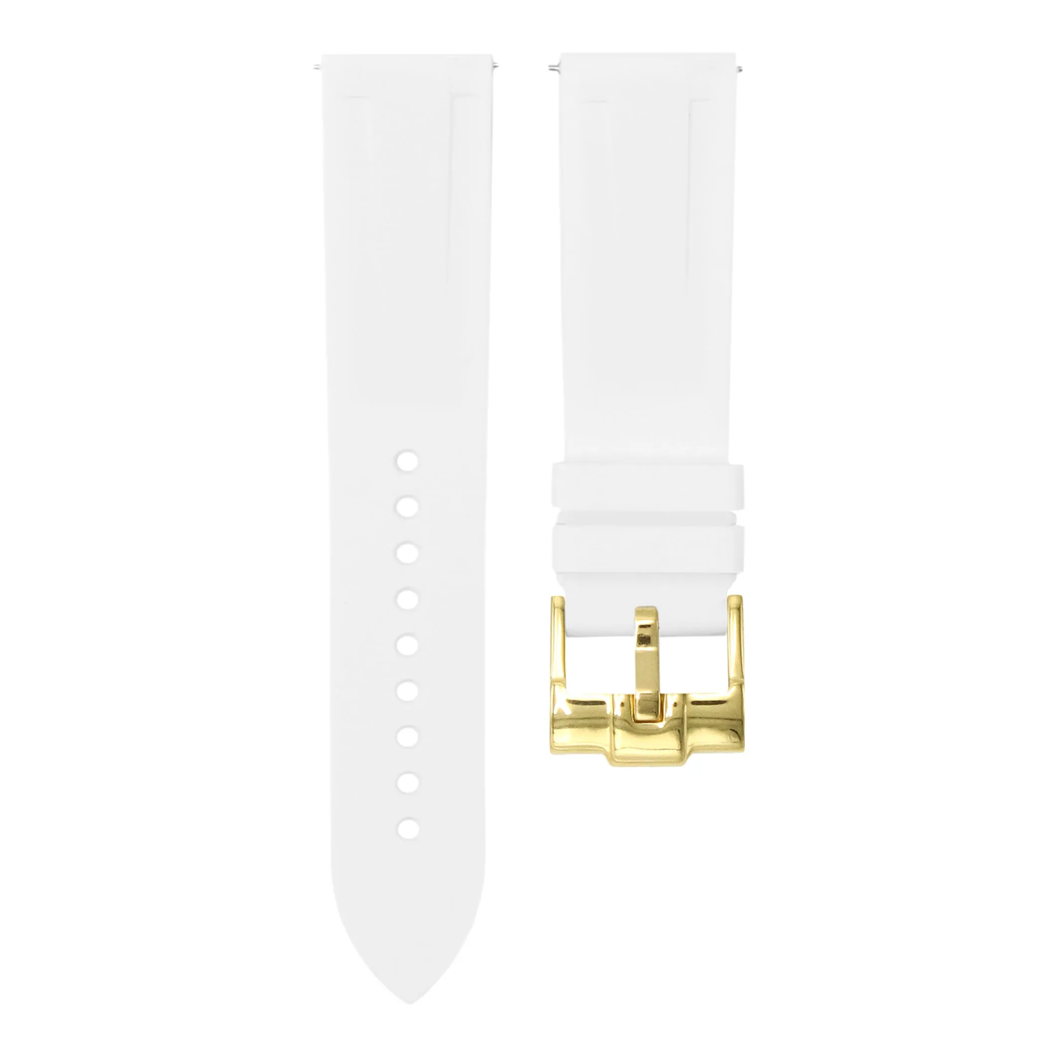 Polar White - Quick Release Rubber Watch Strap For Breitling Professional Series