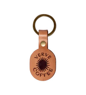 Radiant Burst Leather Keychain